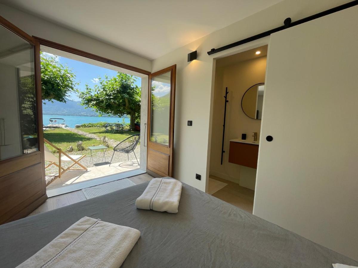 Les Clapotis Chambres Pieds Dans L Eau Lac D Annecy Angon Exteriér fotografie